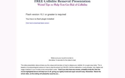 Video presentation on cellulite removal