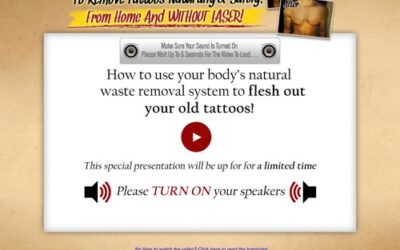 The Laser-Free Tattoo Removal Guide™ Free Video Reveals Shocking Method To Remove Tattoos Naturally & Safely From Home & Without Lasers!