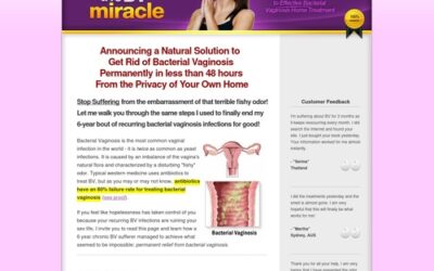 BV Miracle ~ Bacterial Vaginosis ~ Conversion at an incredible rate of 15-20% per jump