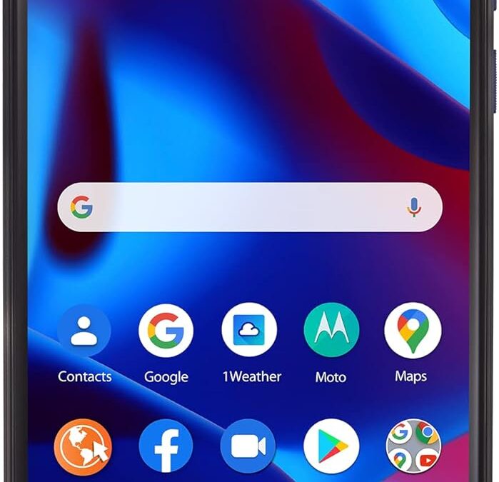 TracFone | Motorola moto g Pure | Locked | 32GB | 4000mAh Battery | 13MP Dual Camera System | 6.5″ Max Vision HD+ Display | Blue