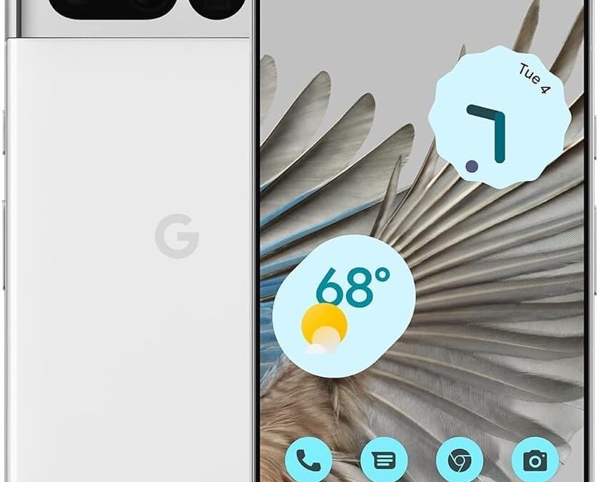 Google Pixel 7 Pro – 5G Android Phone – Unlocked Smartphone with Telephoto/Wide Angle Lens and 24 Hour Battery – 256GB – Snow