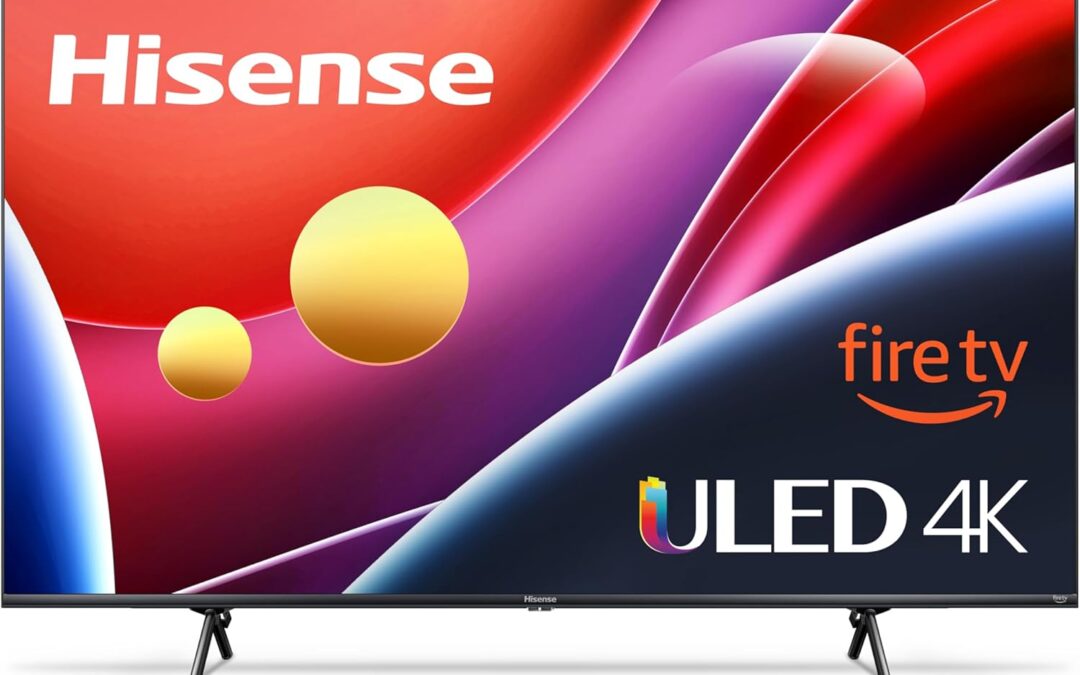 Hisense 75-inch U6HF Series 4K UHD Smart Fire ULED Smart TV (75U6HF, 2024) – QLED, Dolby Vision 600 nits, Game Mode Plus VRR, HDR 10+, Motion Rate 240, MEMC, Voice Remote, Works with Alexa, Black