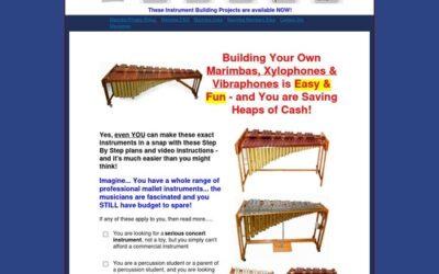 Download Plans to Make or Build a Marimba, Vibraphone, Xylophone, Carillon, Metallophone