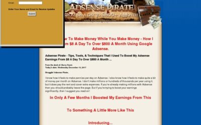 Adsense Pirate: from $8 a day to over $800 a month