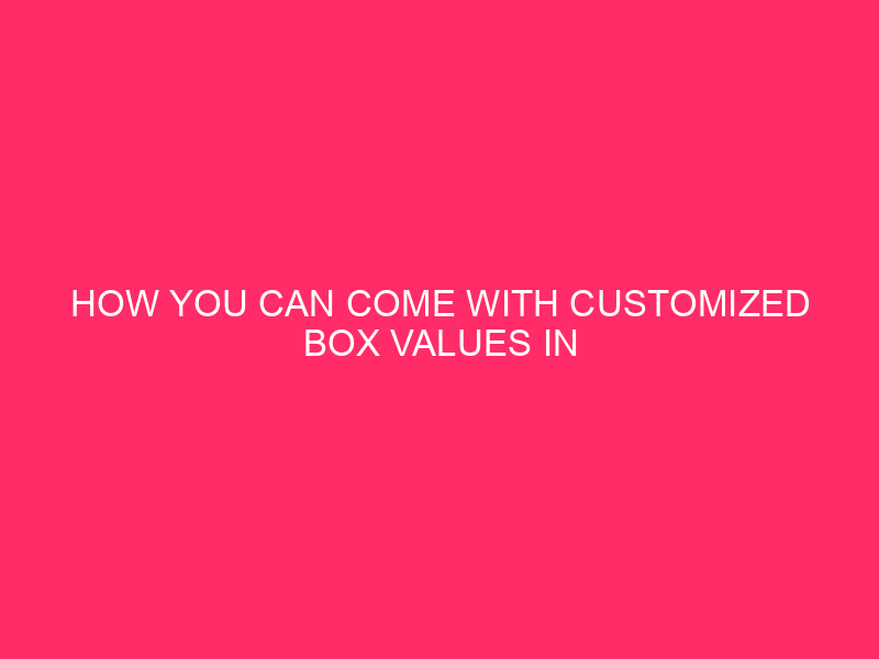 How You Can Get With Custom Box Values ​​In WordPress Seek
