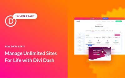 Manage Unlimited Websites With Divi Dash For Life (Few Days Left!)