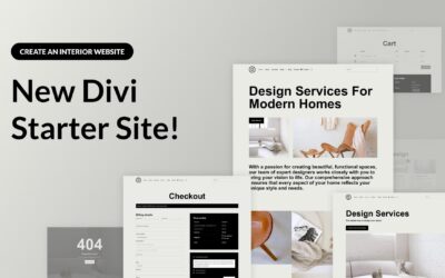 New Divi Starter Site for Interior (Quick Install)