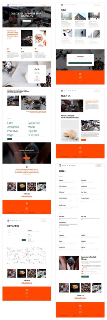 New Divi Starter Website for Espresso Stores (Fast Set up)