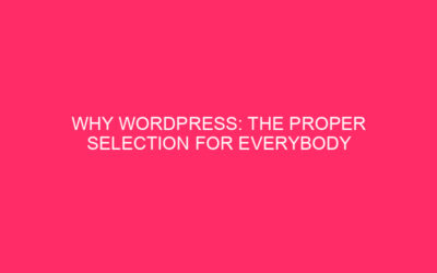 Why WordPress: The Right Choice for Everyone