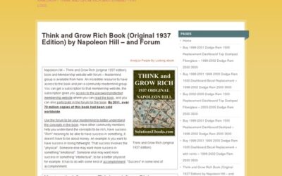 Think and Grow Rich (Original 1937 Edition) by Napoleon Hill – Membership Plus Website | To subscribe to a newsletter, go to https://solutionsebooks.com/contact/ and fill out the form and indicate which newsletter. Newsletter forms are not currently working