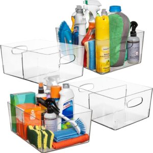 ClearSpace Plastic Storage Bins with Divider – Perfect Kitchen Organization or Pantry Storage – Fridge Organizer, Pantry Organization and Storage Bins, Cabinet Organizers