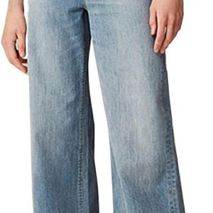 Oprah's Favorite - High Waisted Wide Leg Pants with Shaping Effect, Chiccurva Jeans, Wide Leg Cropped Denim Pants