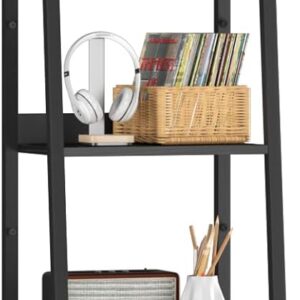 Yoobure Ladder Shelf, 5 Tier Tall Ladder Bookshelf Corner Shelf, Industrial Book Shelf Ladder Bookcase Narrow, Standing Storage Shelves Display Shelf for Bedroom Living Room Office Kitchen Bathroom