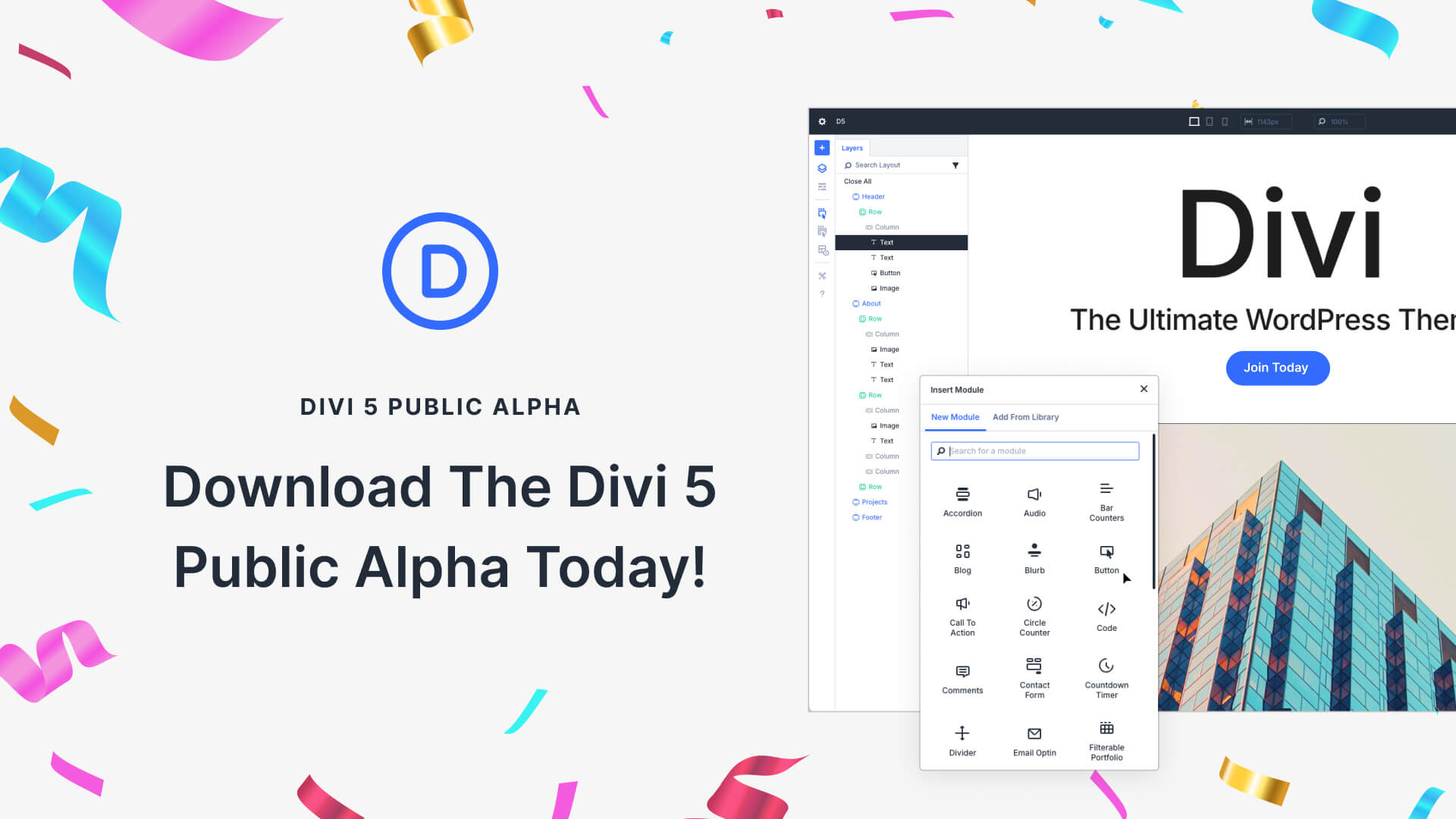 Download Divi 5 Public Alpha today!
