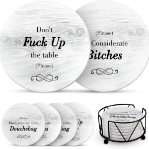 Funny Coasters - Perfect White Elephant Gifts - Unique Gifts for Women Men - Cool Friend Gifts - Secret Santa Gifts - Gag Gifts - Couples Gifts - Funny Housewarming Gifts - Birthday