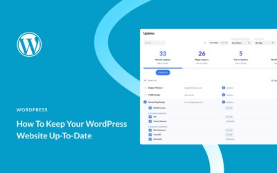 How To Keep Your WordPress Website Up-to-Date