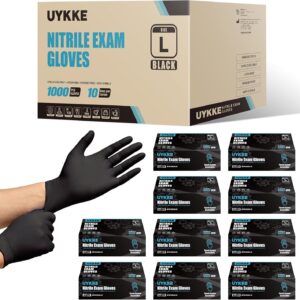 Nitrile Gloves 7 Mil Heavy Duty Disposable Gloves Black Nitrile Gloves Latex Free Cleaning Kitchen Mechanic Gloves