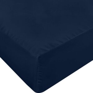 Utopia Bedding Full Fitted Sheet - Bottom Sheet - Deep Pocket - Soft Microfiber - Shrink & Fade Resistant - Easy Care - 1 Fitted Sheet Only (Navy)