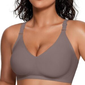 Vertvie Wireless Bra for Women Non-Wired Push Up Bra Seamless Full Coverage Daily Bra Standard & Plus Size