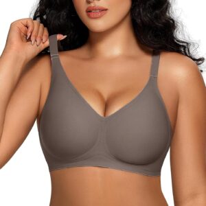 OEAK Women Comfortable Push Up Bra Wireless Seamless Full Coverage Bra Buttery Soft Everyday T Shirt Bra Convertible Bra