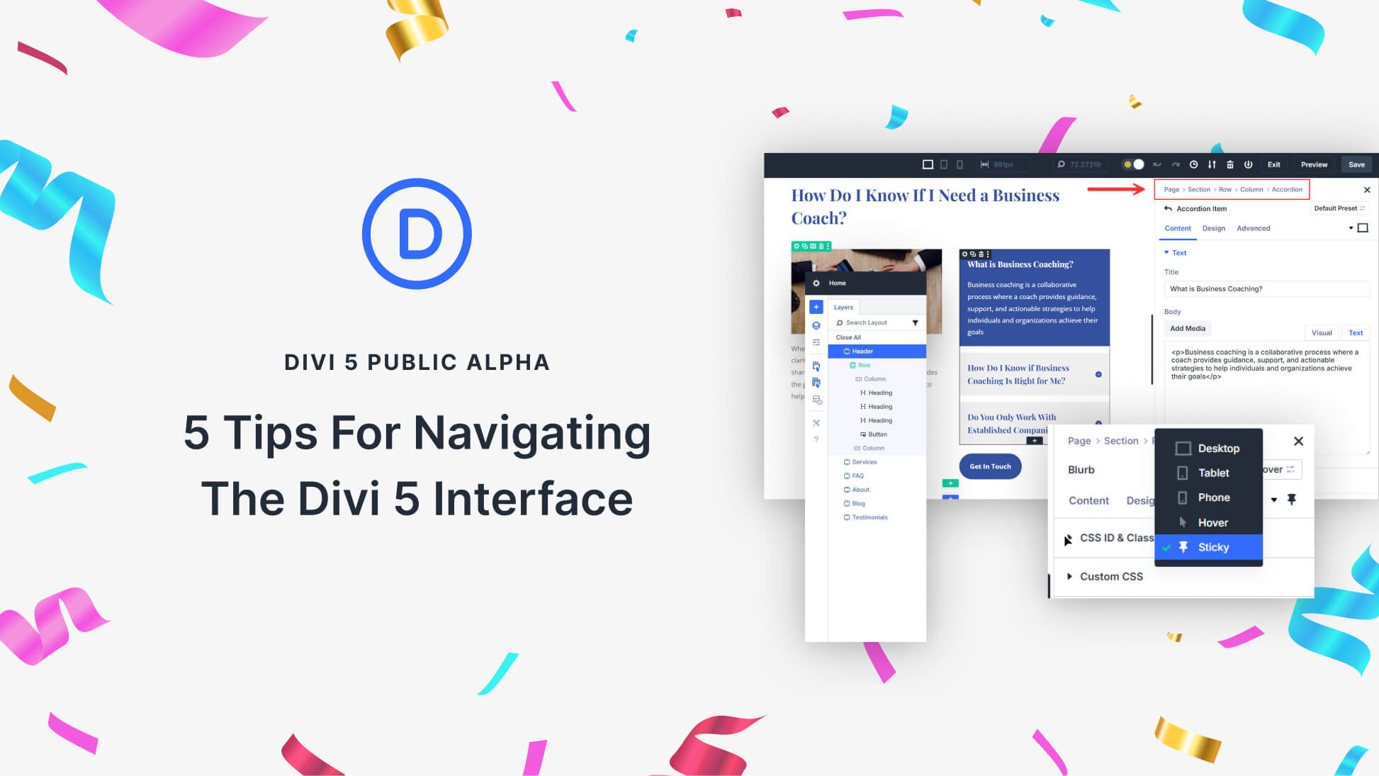 5 tips to navigate the Divi 5 interface like a pro
