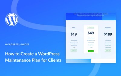 How to Create a WordPress Maintenance Plan for Your Clients