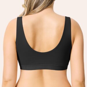 BRABIC Women's Front Closure Post-Surgery Minimizer Bra Surgical Full Coverage Wireless Comfort Daily Bra