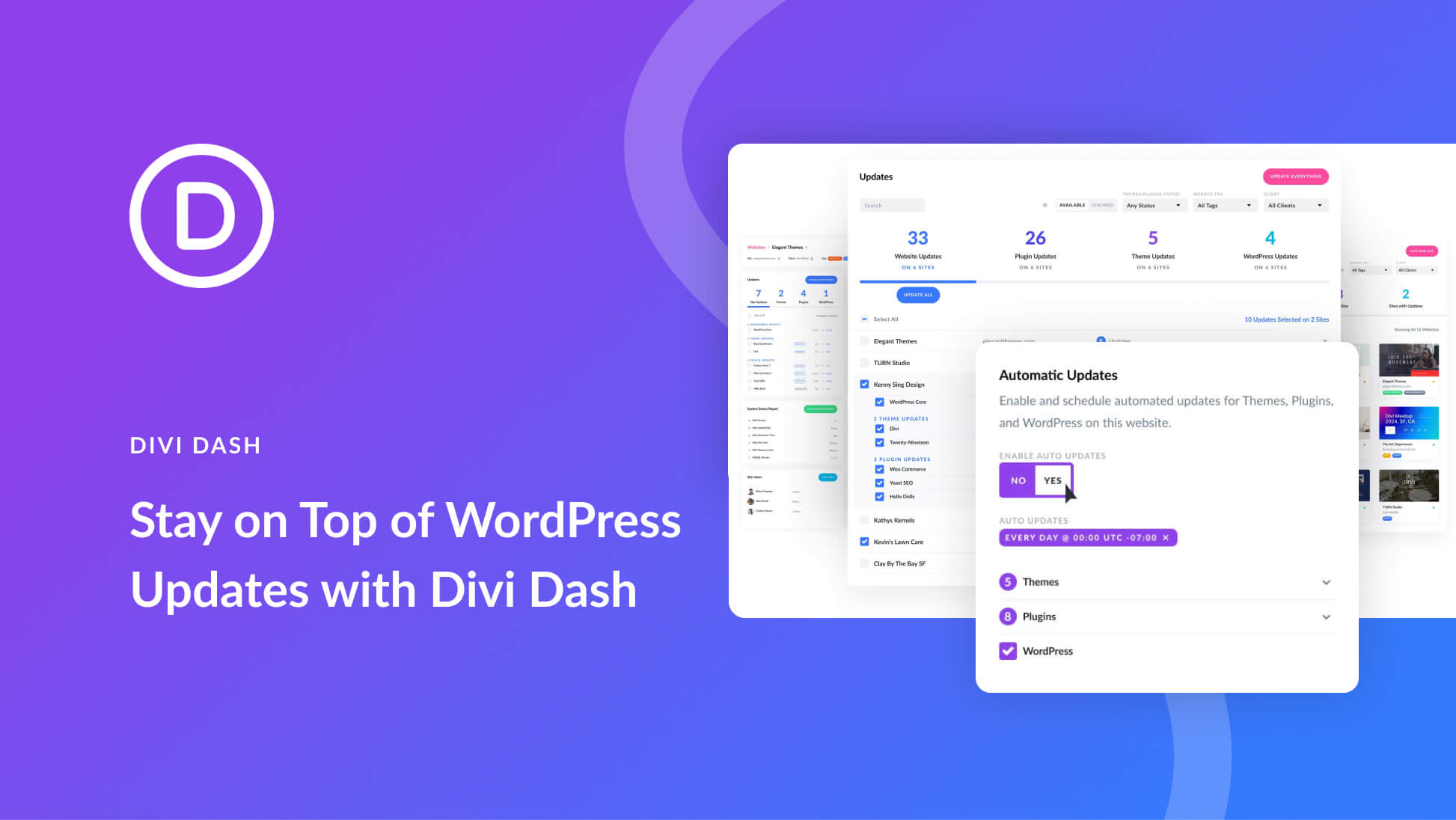 In che modo Divi Dash ti aiuta a rimanere aggiornato sugli aggiornamenti di WordPress
