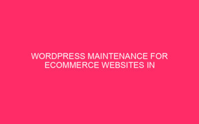 WordPress Maintenance for Ecommerce Websites in Lamar County: A Complete Guide…