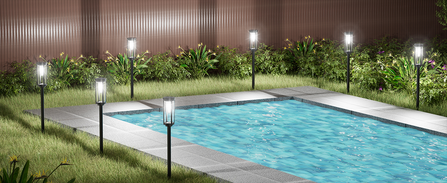 solar driveway lights outdoor waterproof