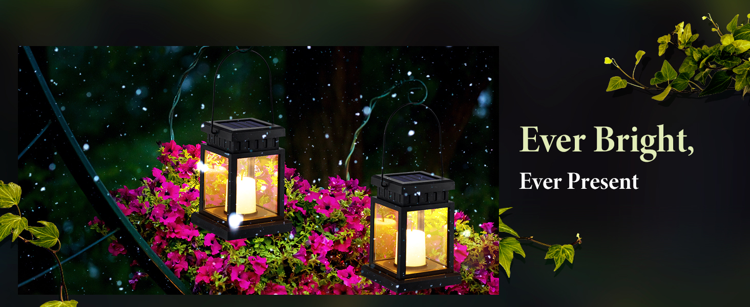 8 Pack garden hanging lights lanterns waterproof outdoor lights solar powered