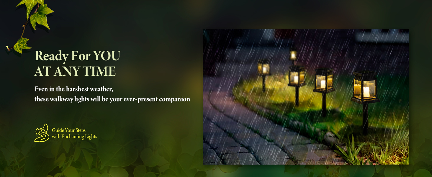 8 Pack garden solar lights outdoor waterproof walkway lights solar powered led