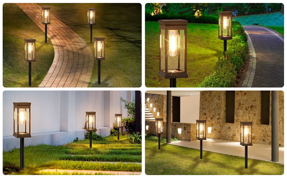 yard lights outdoor solar powered