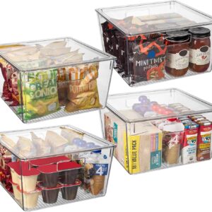 CLEARSPACE Plastic Storage Bins with Lids XL – Perfect Kitchen Organization or Pantry Storage – Fridge Organizer, Pantry Organization and Storage Bins, Cabinet Organizers