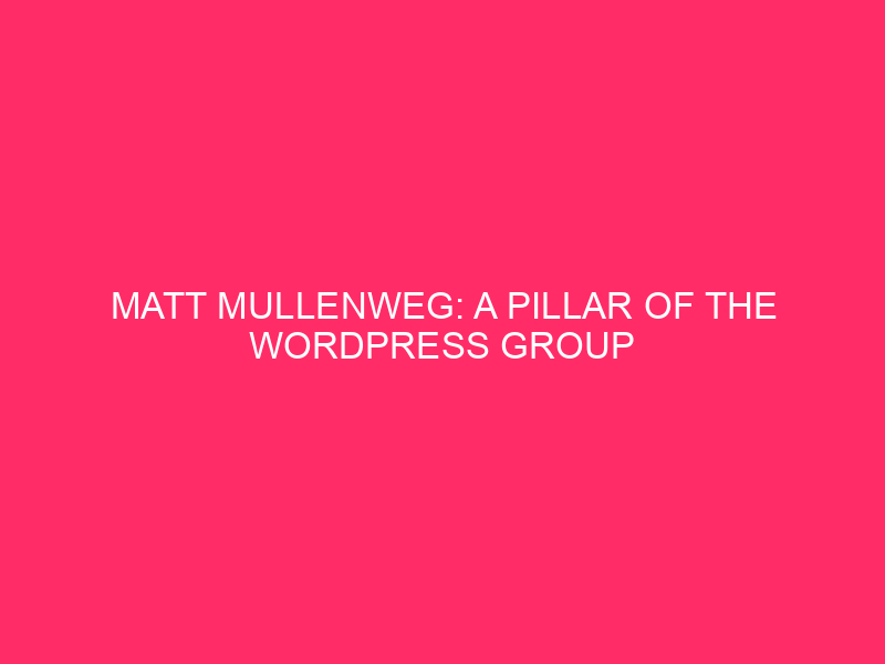 Matt Mullenweg: A pillar of the WordPress group in Vermont…
