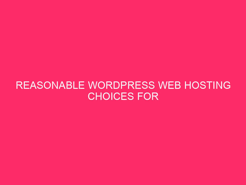 Reasonable WordPress Web Hosting Choices for Wyoming Websites WordPress is one…
