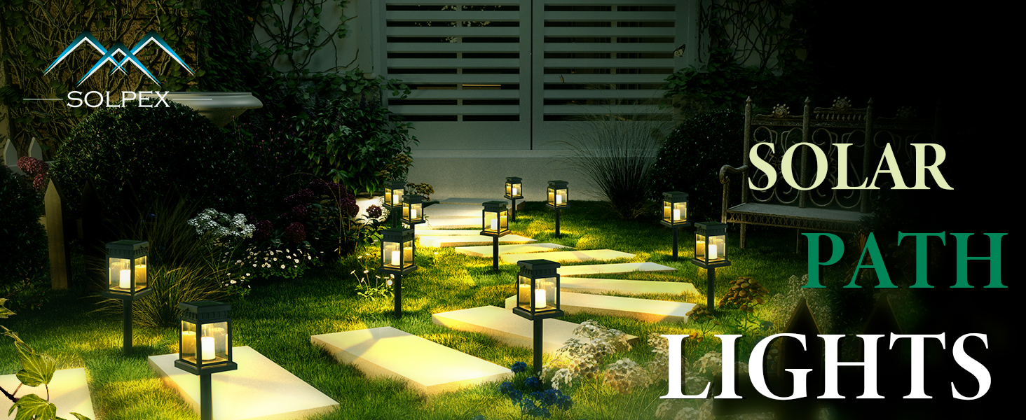 8 Pack soalr path lights outdoor waterproof