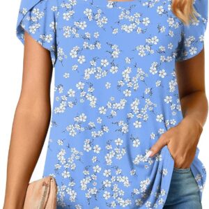 TAOHUADAO Women's Casual Short Sleeve Square Collar T-Shirt Tops Summer Tunic Tops 2025