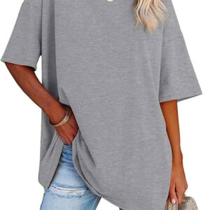 Oversized T-shirts for Women Loose Fit Round Neck Short Sleeve Summer Tops Casual Y2K 2024 Basic Tees