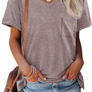 Athmile Womens T-shirts 2025 Shirt Shirts in Migne Fit Summer Casual Tee S-XXL