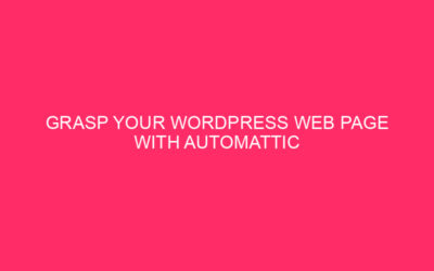 Grab Your WordPress Webpage with Automattic Jetpack: Options, Benefits, and…