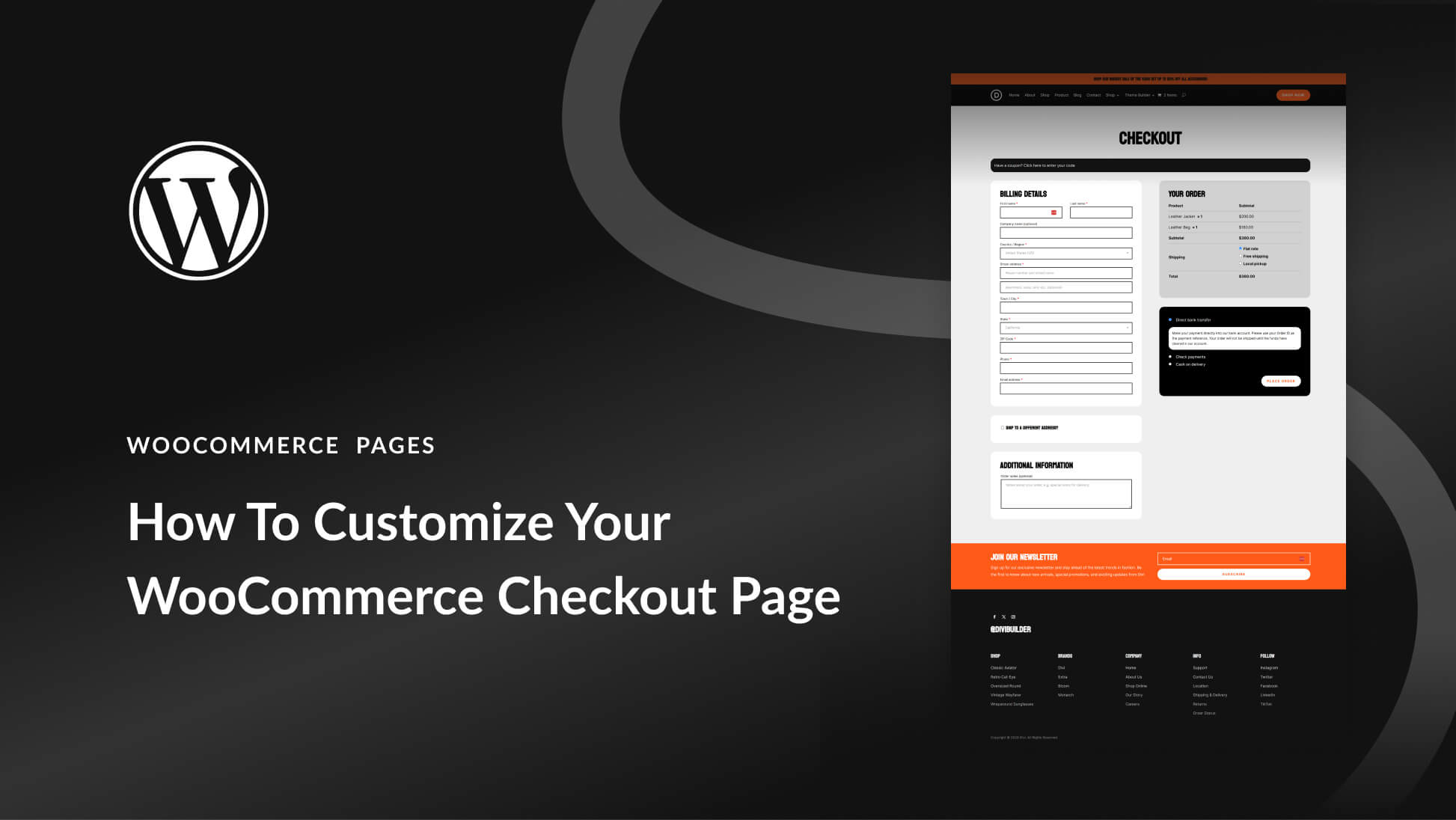 How to Customize Your WooCommerce Checkout Page in 2025