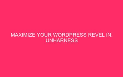 Maximize your WordPress Enjoy: Unharness Unlimited garage and bandwidth in…