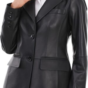 Leather leather jacket feminine lamb blazer in woman leather leather button blazer leather blazer