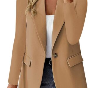 Blazers for Women Business Casual Button Work Office Bureau Blazer Open Front Long Sleeve with lapel jacket