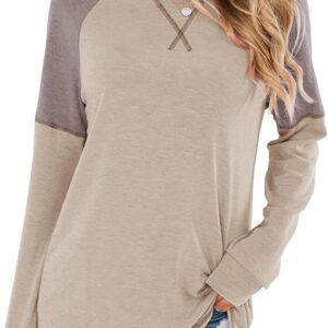 Bingerlily for women with long lander relaxed crew colors tops