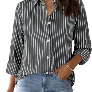 Cotton striped shirts for women