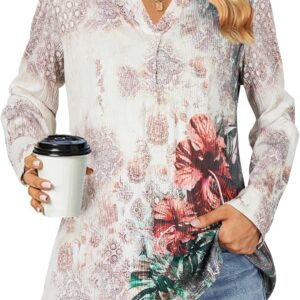 Tunics textured with long sleeve with long sleeves for women