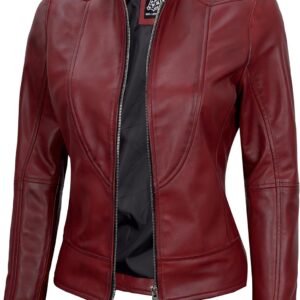 Decrum Womens Leather Jacket - Real elegant leather jackets in lamb skin for women