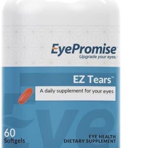 EYEPROMISE EZ Eye vitamin tears - Occasional eye irritation supplement - omega -3s and 8 other soothing ingredients - for irritation, drought, itching, redness